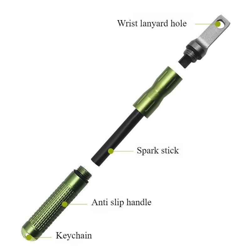 Magnesium Fire Starter - Allume-feu d'urgence portable et étanche, outil
