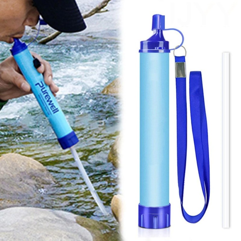 Water Purification Straw - Paille filtrante portable pour randonnée, purificateur