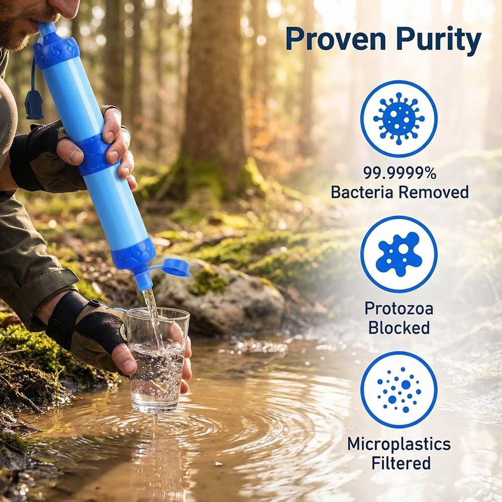 Mini paille filtrante à eau, p - Water Purification Straw avis et prix