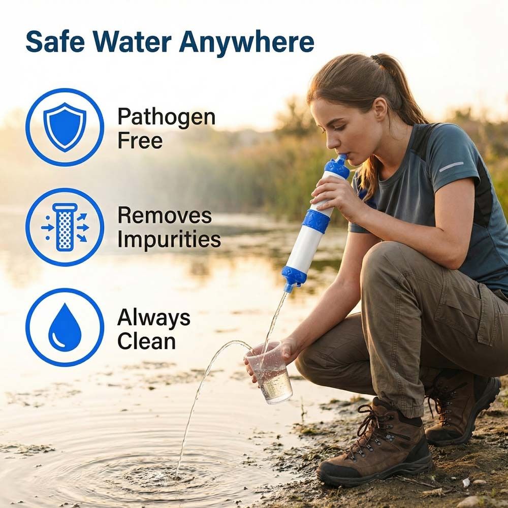 Mini paille filtrante à eau, p - Water Purification Straw avis et prix